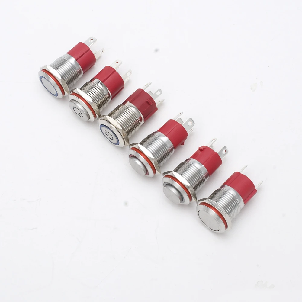 arcade push button on off push button illuminated led HJS16A5 16mm metal push button switch