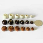 Assorted Custom Round Painted Wood Beads