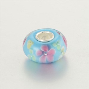 Attractive Flower Clear Round Glass Micro Lead Free Nickel Free Beads
