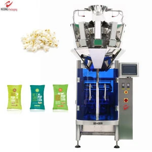 Automatic Bag Forming Filling And Back Sealing Puffed Rice Small Sachet Food Packing Packaging Machine For Popcorn