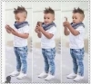 Baby Boy Clothes Casual T-Shirt+Scarf+Jeans 3pc Baby Clothing Set Summer Child Kids Costume For Boys 2021 Toddler Boys Clothes