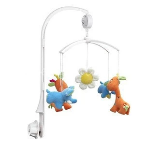 Baby toys White Rattles Bracket Set Crib Mobile Bed Bell Toy Holder Arm Wind-up Music Box Free Shipping
