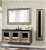 Import bamboo bathroom wall cabinet with marble counter ceramic basin and anti fog mirror from China