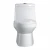 Import Bathroom floor mounted water saving 300mm S trap PP soft closing seat cover one piece dual flush  siphonic round ceramic toilet from China