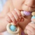 Import beaded bangle bracelet raw beech food grade silicone bpa free sensory toys Personalised Baby Teething ring from China