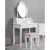 Import Bedroom furniture luxury classic white mdf wooden mirrored dresser vanity makeup dressing table with mirror and stool from China