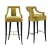 Import Bespoke Birch Wood Leg Luxury Cotton Velvet Bar Chair from China