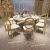 Import Best design glass top round wedding banquet table set from China