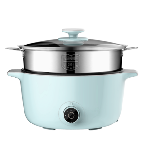 Best sale 3Litres stainless steel electric skillet with food steamer