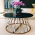 Import Big size modern marble top stainless steel gold tea table for hotel from China