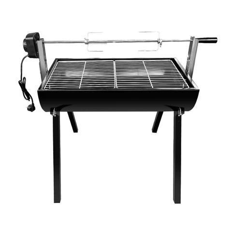 Buy Black Cylinder Spit Roast Black Bbq Charcoal Spit Rotisserie Grill