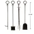 Import Black Metal Fireplace Tool Set With 4 Tools from China