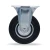 Import Black rubber fixed caster wheel, industrial rigid rubber caster from China
