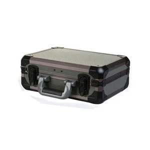 Black small hand hard metal aluminum tool case for instrument