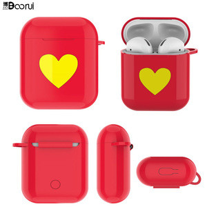 BOORUI Earphone accessories  Cute Lovely Silicon case  for Air Pods Protector cover for Apple wireless earbuds  earphones