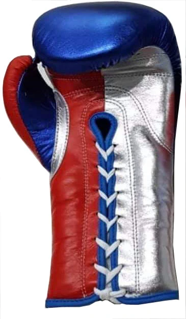 boxing gloves shinny leather never damage during fight/training