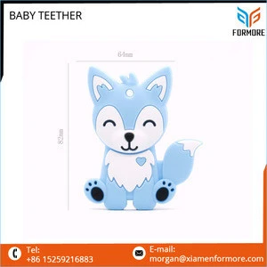 BPA Free Baby Toy Animal Shaped Silicone Teether for Wholesale Purchase