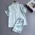 Import British style fashion leisure wear strip printed short sleeve pajamas washable women summer silk pajamas from China