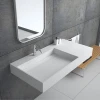 BS-8405 rectangle stone hanging Bathroom sink , stone resin wash basin