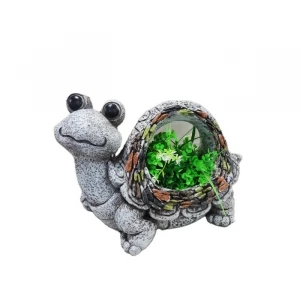 BSCI wholesale garden tortoise life size fiberglass statue,polistone animal figurine planter,garden resin turtle sculpture