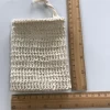 C020 Factory directly natural 10*13cm sisal cotton soap bag with drawstring mesh soap bag