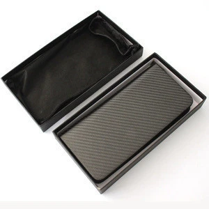 Carbon fiber Money Wallet with Coin compartment RFID Block Minimalist Mini Slim Wallet Bifold for Men