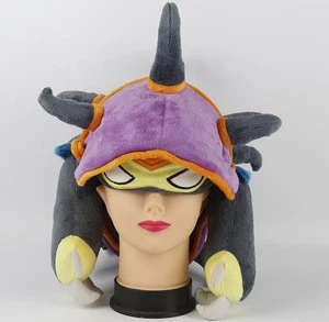 Cartoon character plush animal head hat funny party costume hat