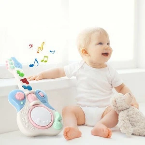 Cartoon infant toy for boys girls kids drum tambourine musical teething learning music guitar educational baby toys education