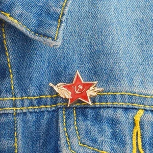 CCCP red star sickle and hammer bulk enamel lapel pin, custom your own pin