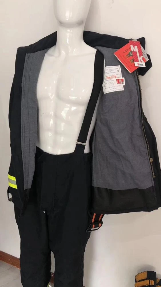 CE certificated fireman protective suit fireman jacket and pants EN 469 standard