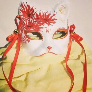 cheap blank white handmade animal 3D painting paper mask for party