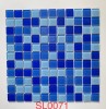 Cheap Blue Square Crystal Glass Mosaic Swimming Pool Mosaic Tile