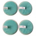Chemical Free Removal Eco Friendly Mint Green Color Microfiber Makeup Remover Pads Rounds for Face Makeup