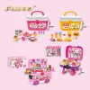 Children cooking bus play educational tableware food plastic kitchen toy sets