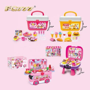 Children cooking bus play educational tableware food plastic kitchen toy sets