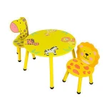 Children Furniture Sets Children wooden Kids  cartoon  study Table And Chair Set