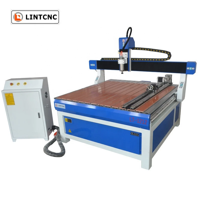 China 4 axis cnc milling machine 1212/1224 ,3d china CNC Router woodworking machinery price for wood furniture