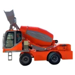 China factory 3.5m3 35 mobile pump self loading concrete mixer truck for sale