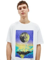 China factory OEM brand streetwear life style custom design heavy weight 100% cotton white men t-shirt print