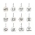 Import China Factory Wholesale Minimalist pattern lines 12 sign pendant Hypoallergenic Horoscope Sign Round Pendant Zodiac Necklace from China