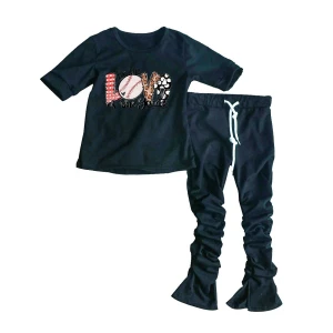 China Supplier Kids Printing Clothes Child Cheap Clothes Girls 2-14 Years Apparel Children Stacked Summer Clothes