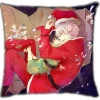 China supplier linen fabric print 3d Christmas cushion filling with fiber