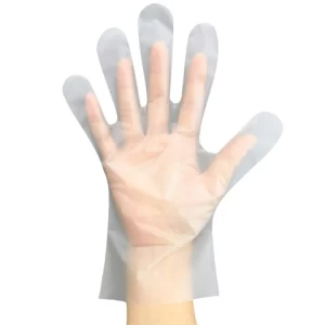 China Whloesale Transparent Blue Black Food Grade Disposable Plastic TPE Gloves