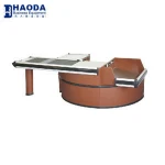 China wholesale cheap supermarket checkout counter with conveyor belt