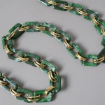 Chinber Multi Sizes Beautiful White Platic Handbag Belt Acryl Bag Chain