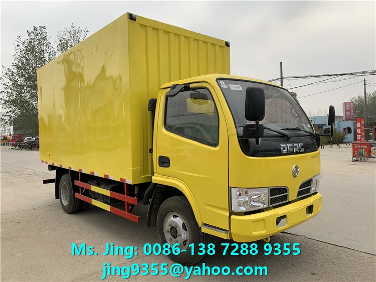 Chinese 4x2 Dongfeng 4-5 Tons Cheap Van Cargo Truck For Sale In Ghana