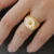 Import Chris April 925 sterling silver gold plated white glaze daisy rings from China