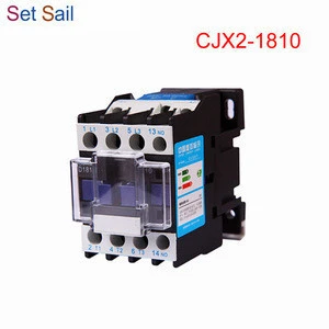 CJX2-1810 LC1 AC Contactor 18A 3 Phase 3-Pole NO Coil Voltage 380V 220V 110V 50/60Hz Din Rail Mounted 3P+1NO