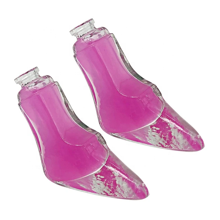 classic high heel shoe shape glass perfume glass bottle