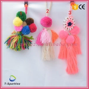 Colorful Pom Pom Fringe Tassel Trims For Dresses